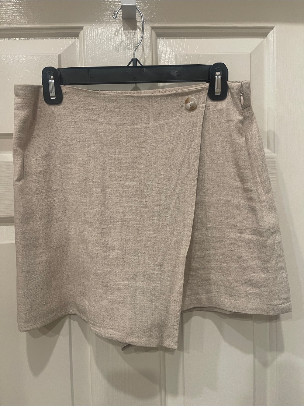 NINE WEST Beige Linen Wrap Skort HIGH-rise - S:S